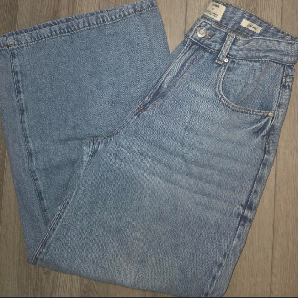 Mid Rise Lyocell Super Wide Jean In Coast Blue